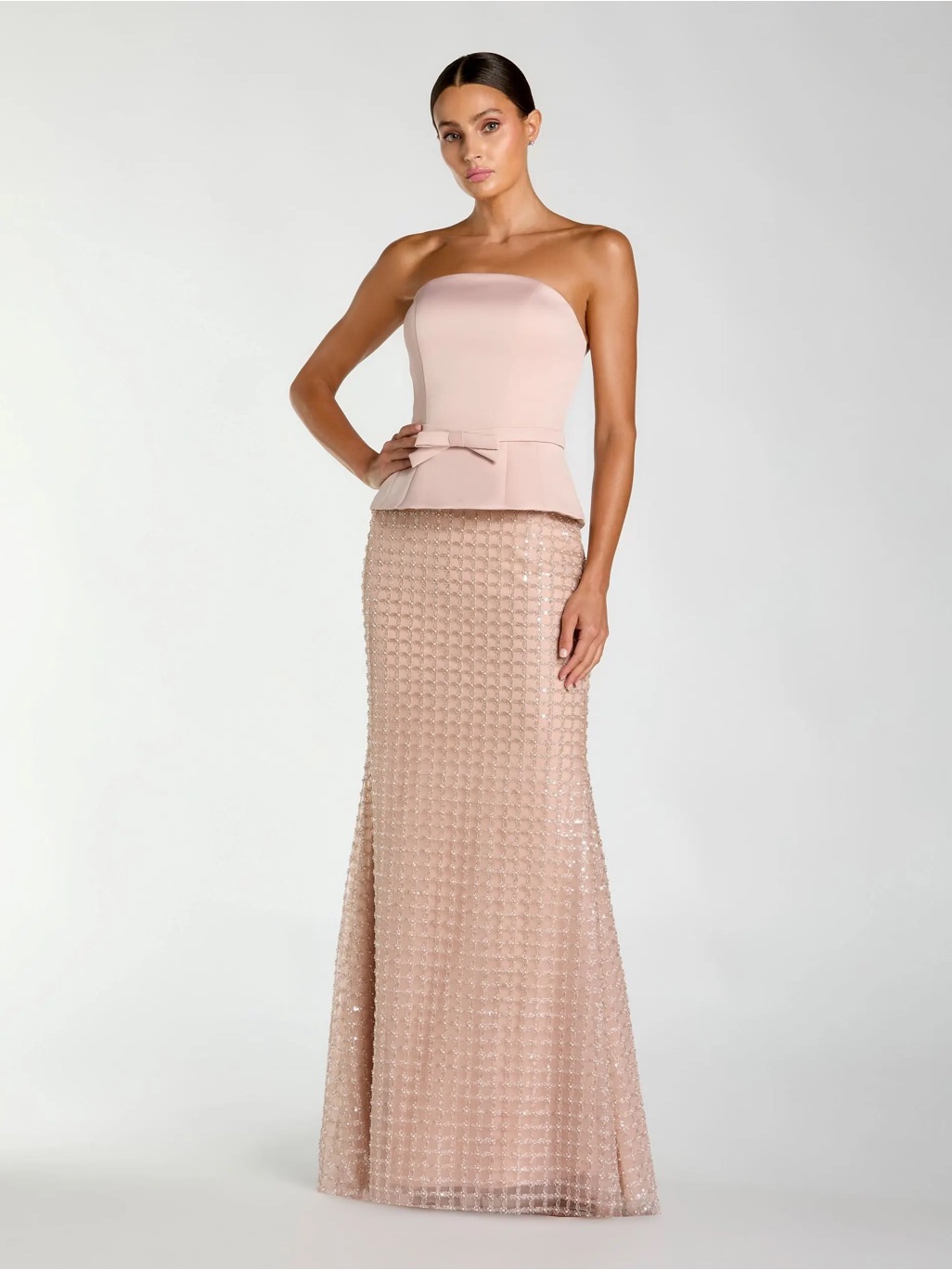 Mac Duggal 21227 Blush Sequin Gown